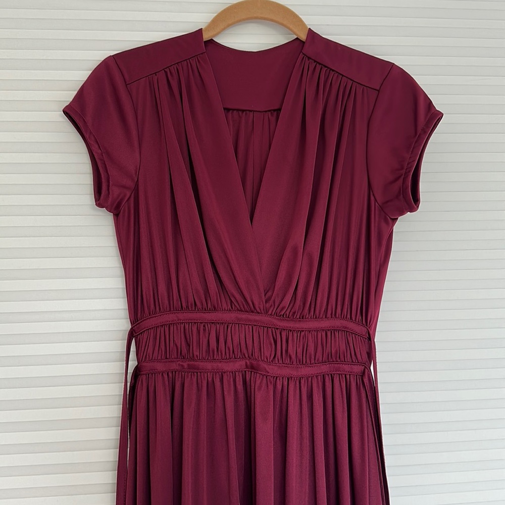 vintage 70s wine color maxi dress. great condition.